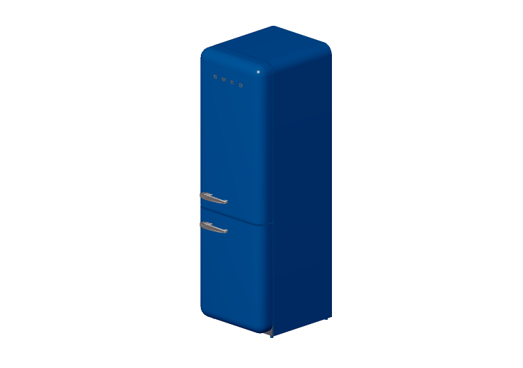 Electrodomésticos 3D - Refrigerador combinado de los años... Electrodomésticos 3D - Refrigerador combinado de los años...
