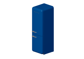 Electrom&eacute;nagers 3D - R&eacute;frig&eacute;rateur combin&eacute; ann&eacute;es '50, bleu - Smeg - FAB32RBLN1