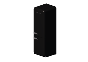 Elettrodomestici 3D - Frigorifero combinato anni '50, nero - Smeg - FAB32RNEN1