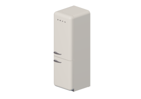 Elettrodomestici 3D - Frigorifero combinato anni '50, panna - Smeg - FAB32RPN1