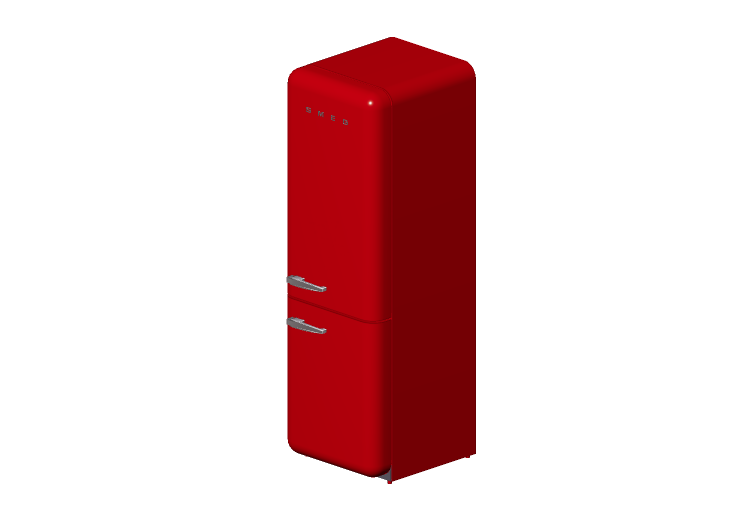3D Haushaltgeräte - Kombinierter Kühlschrank 50er Jahre,... 3D Haushaltgeräte - Kombinierter Kühlschrank 50er Jahre,...