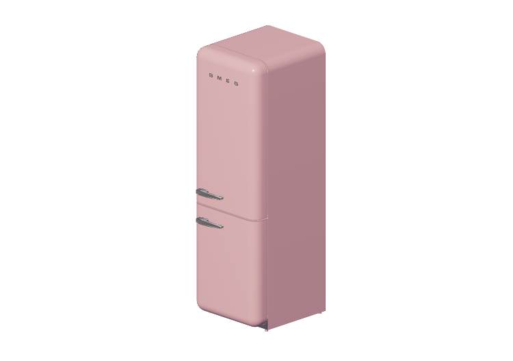 Electrodomésticos 3D - Refrigerador combinado de los años... Electrodomésticos 3D - Refrigerador combinado de los años...