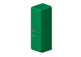 3D Electrical Appliances - 1950s combined Fridge - green - Smeg - FAB32RVEN1