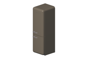 3D Haushaltger&auml;te - Kombinierter K&uuml;hlschrank 50er Jahre, Metallic-grau - Smeg - FAB32RXN1