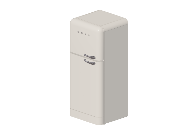 3D Electrical Appliances - 1950s two door fridge - cream -... 3D Electrical Appliances - 1950s two door fridge - cream -...