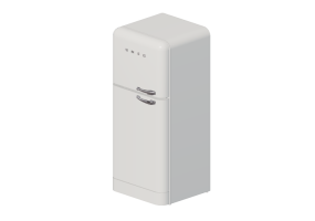 3D Haushaltger&auml;te - K&uuml;hlschrank 2 T&uuml;ren 50er Jahre, wei&szlig; - Smeg - FAB50LWH