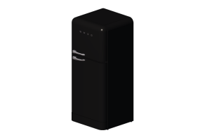 Elettrodomestici 3D - Frigorifero due porte anni '50, nero - Smeg - FAB50RBL