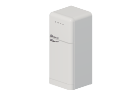 3D Haushaltger&auml;te - K&uuml;hlschrank 2 T&uuml;ren 50er Jahre, wei&szlig; - Smeg - FAB50RWH