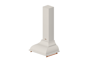 Electrodomésticos 3D - Campana de pared, 60 cm, nata – Smeg - KC16POE