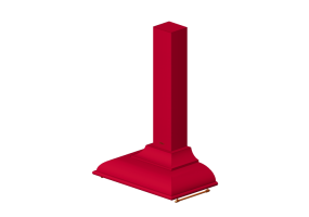 Electrodomésticos 3D - Campana de pared, 90 cm, roja – Smeg - KC19RWE