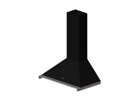 Electrom&eacute;nagers 3D - Hotte murale, 90 cm, noire &ndash; Smeg - KD90NE