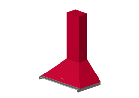 Elettrodomestici 3D - Cappa a parete, 90 cm, rosso &ndash; Smeg - KD90RWE