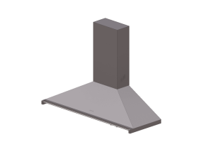 Eletrodomésticos 3D - Coifa de parede, 150 cm, aço inoxidável acetinado – Smeg - KD150XE