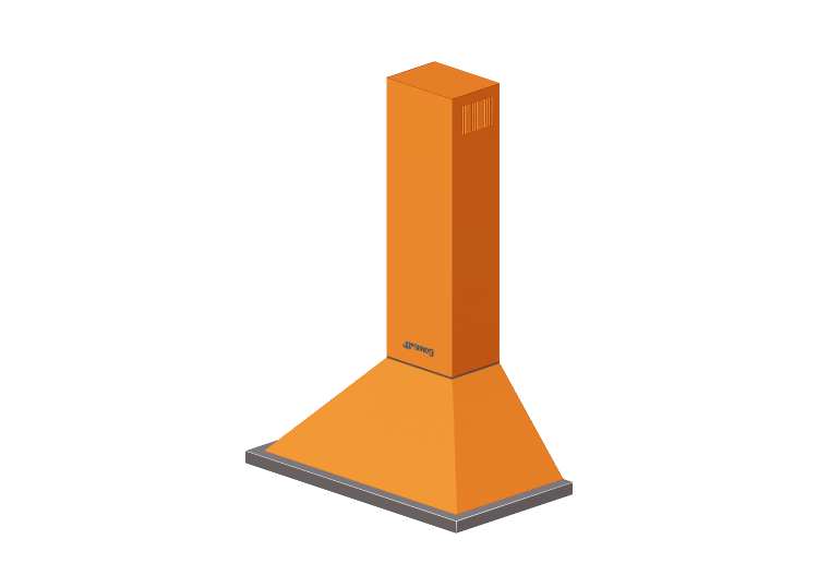 3D Electrical Appliances - Wall mounted orange kitchen... 3D Electrical Appliances - Wall mounted orange kitchen...