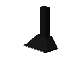 Elettrodomestici 3D - Cappa a parete, 90 cm, nera &ndash; Smeg - KT90BLE