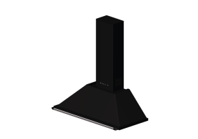 Elettrodomestici 3D - Cappa a parete, 110 cm, nera &ndash; Smeg - KT110BLE