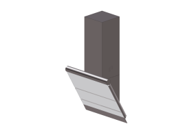 Electrodomésticos 3D - Campana de pared, 75 cm, inox satinado – Smeg - KTS75BCE2