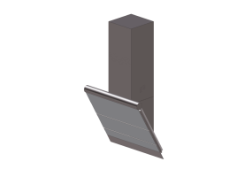 Electrom&eacute;nagers 3D - Hotte murale, 75 cm, inox satin&eacute; &ndash; Smeg - KTS75SCE2