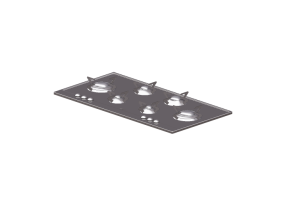 Eletrodom&eacute;sticos 3D - Cooktop a g&aacute;s com 6 bocas - Smeg - P106ES