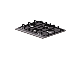 Eletrodom&eacute;sticos 3D - Cooktop a g&aacute;s com 4 bocas - Smeg - P260XGH