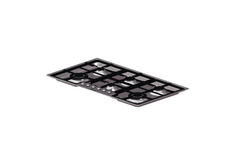 3D Electrical Appliances - Cooking top with 6 burners -... 3D Electrical Appliances - Cooking top with 6 burners -...