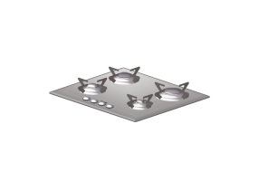 3D Haushaltger&auml;te - Gasherd mit 4 Kochfelder - Smeg - PTV64ES