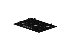 Eletrodom&eacute;sticos 3D - Cooktop a g&aacute;s com 5 bocas - Smeg - PV175CN