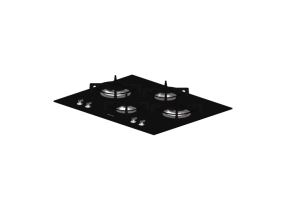 3D Electrical Appliances - Kitchen Top with 4 burners - Smeg - PV364LCN