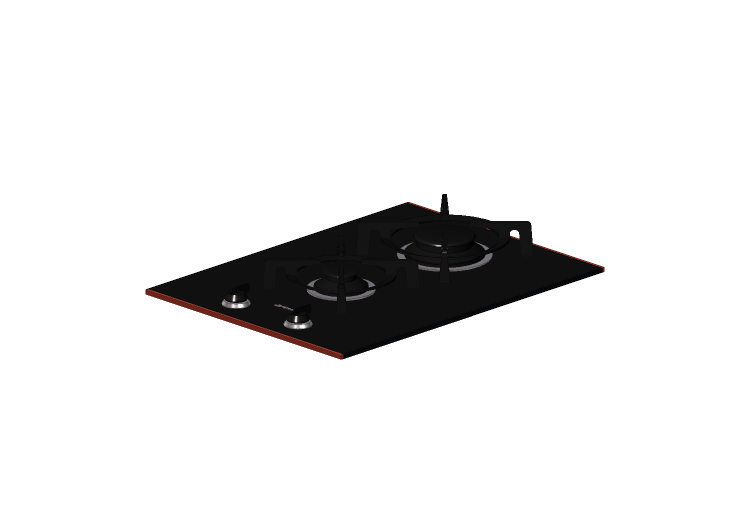 Electroménagers 3D - Table de cuisson à gaz avec 2 feux -... Electroménagers 3D - Table de cuisson à gaz avec 2 feux -...