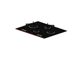 3D Haushaltger&auml;te - Gasherd mit 4 Kochfelder - Smeg - PV664LCNX