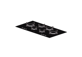 Electrom&eacute;nagers 3D - Table de cuisson &agrave; gaz avec 6 feux - Smeg - PVL6106CN