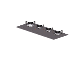 Eletrodom&eacute;sticos 3D - Cooktop a g&aacute;s com 4 bocas - Smeg - PX140