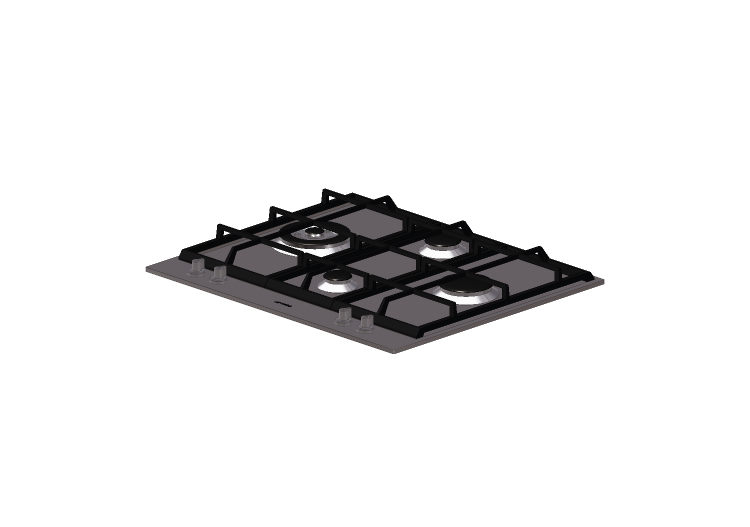 3D Electrical Appliances - Cooking top with 4 burners -... 3D Electrical Appliances - Cooking top with 4 burners -...