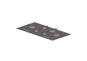 Electrodom&eacute;sticos 3D - Encimera de gas con 6 fuegos - Smeg - PXL6106