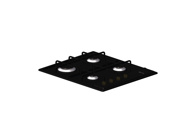 Eletrodomésticos 3D - Cooktop a gás com 4 bocas - Smeg -... Eletrodomésticos 3D - Cooktop a gás com 4 bocas - Smeg -...