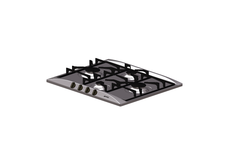 Electroménagers 3D - Table de cuisson à gaz avec 4 feux -... Electroménagers 3D - Table de cuisson à gaz avec 4 feux -...