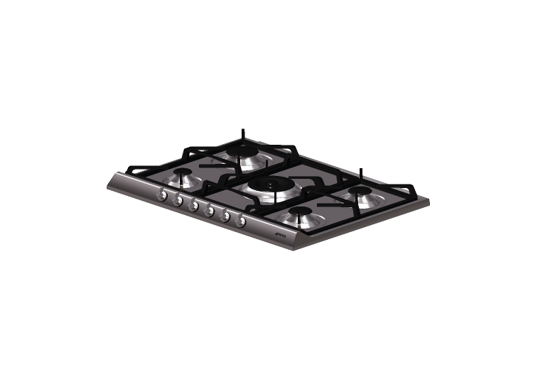 Electroménagers 3D - Table de cuisson à gaz avec 5 feux -... Electroménagers 3D - Table de cuisson à gaz avec 5 feux -...