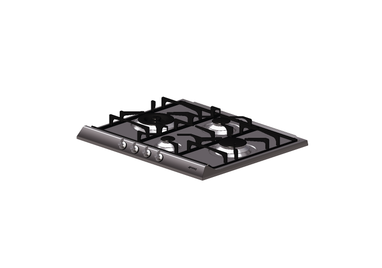Elettrodomestici 3D - Piano cottura a gas con 4 fuochi -... Elettrodomestici 3D - Piano cottura a gas con 4 fuochi -...