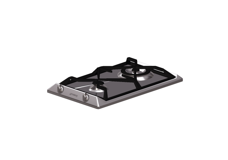 Elettrodomestici 3D - Piano cottura a gas con 2 fuochi -... Elettrodomestici 3D - Piano cottura a gas con 2 fuochi -...