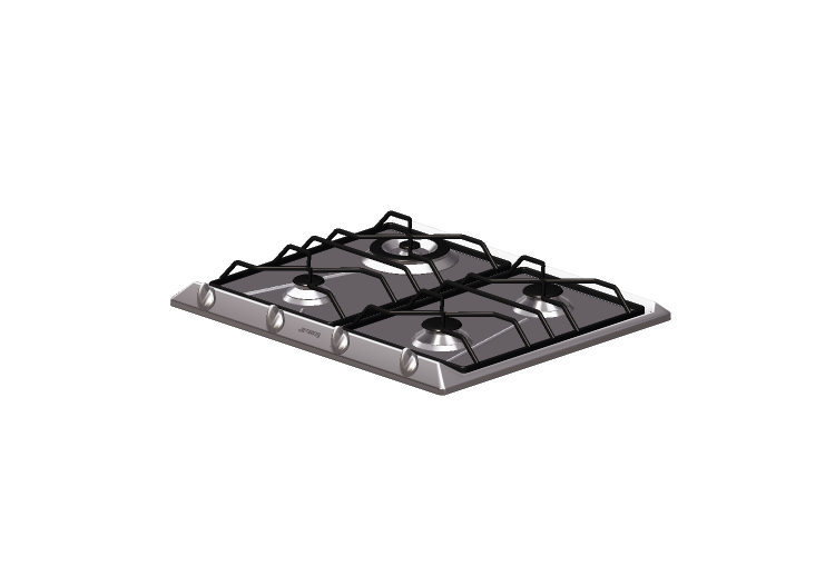 Electroménagers 3D - Table de cuisson à gaz avec 4 feux -... Electroménagers 3D - Table de cuisson à gaz avec 4 feux -...