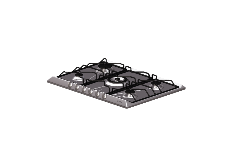Electroménagers 3D - Table de cuisson à gaz avec 5 feux -... Electroménagers 3D - Table de cuisson à gaz avec 5 feux -...