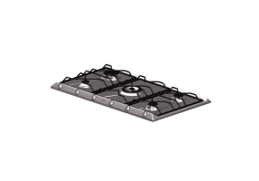 3D Electrical Appliances - Kitchen Top with 5 burners - Smeg - SRV596-5