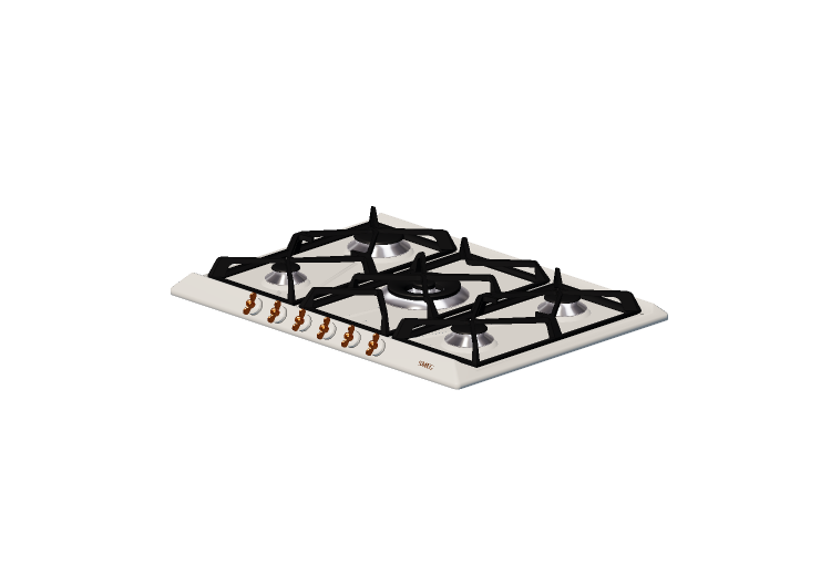 3D Electrical Appliances - Kitchen Top with 5 burners -... 3D Electrical Appliances - Kitchen Top with 5 burners -...