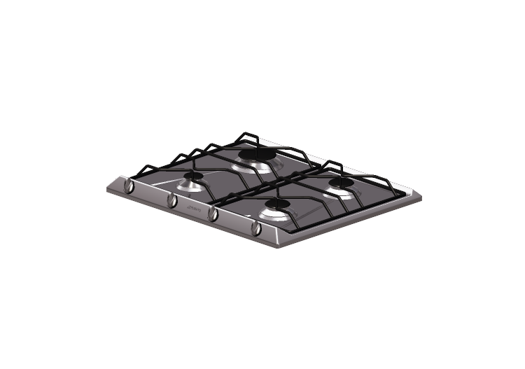 3D Electrical Appliances - Kitchen Top with 4 burners -... 3D Electrical Appliances - Kitchen Top with 4 burners -...