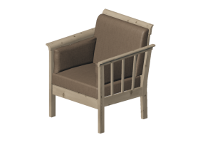 3D Chairs - Solid birch Armchair - Stolab - Sundborn - 8001