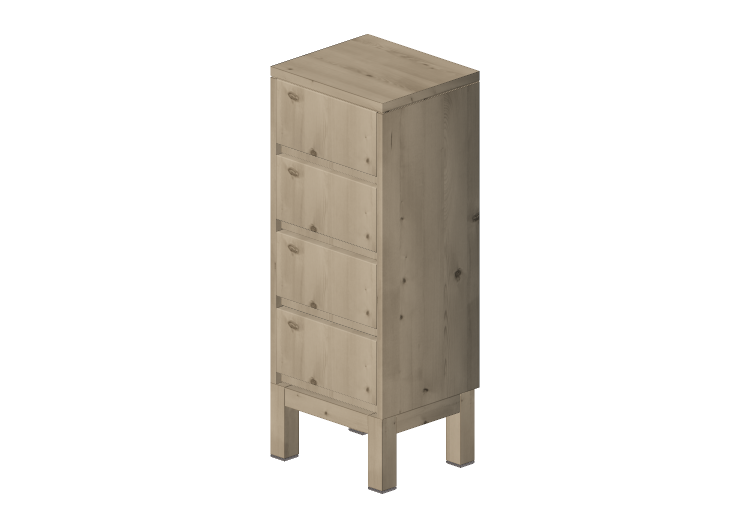 Librerías y Contenedores 3D - Cajonera de abedul macizo -... Librerías y Contenedores 3D - Cajonera de abedul macizo -...