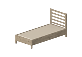 3D Betten und Nachttische - Einzelbett aus Massivholz Birke - Stolab - Serena - 4020