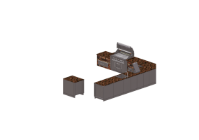 Cozinhas 3D - Cozinha completa com eletrodom&eacute;sticos - Sunstone