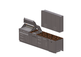 Cozinhas 3D - Cozinha completa com eletrodom&eacute;sticos - Sunstone