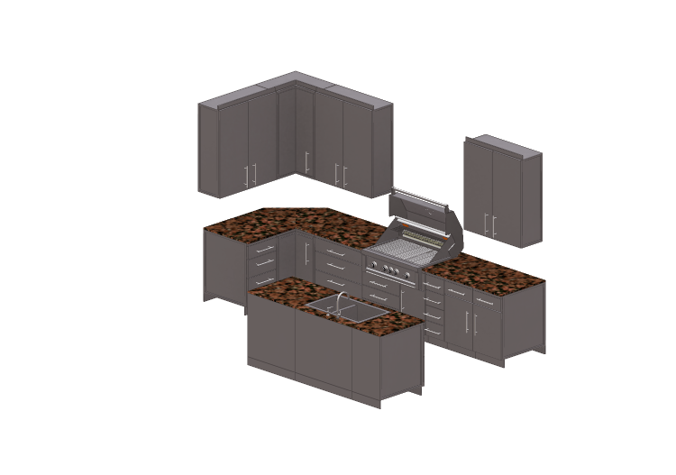3D Küchen - Küche komplett mit Geräten - Sunstone -... 3D Küchen - Küche komplett mit Geräten - Sunstone -...